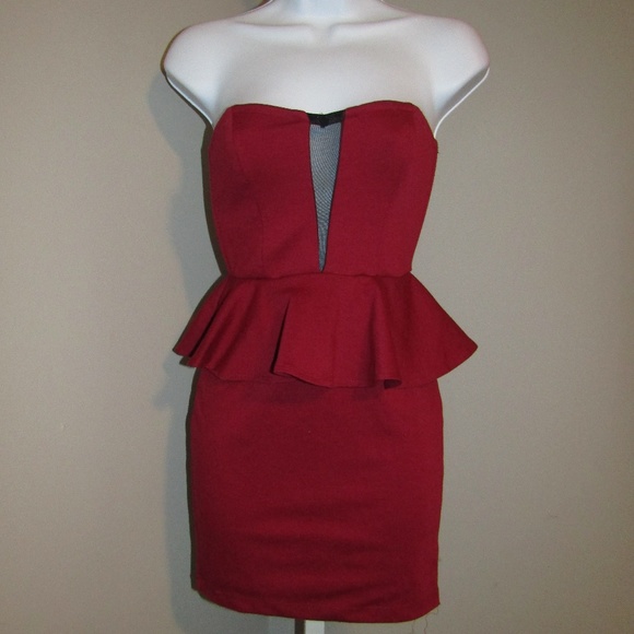Material Girl Dresses & Skirts - Material Girl Dress Size XS Burgundy Red Black